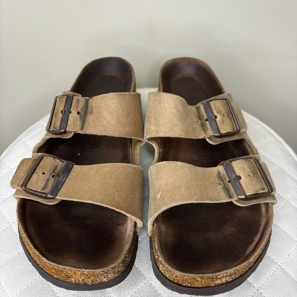 Birkenstock Womens Arizona Tan Brown Sandals Double Buckle Size EU 40/ US 9-9.5 - Picture 3 of 8
